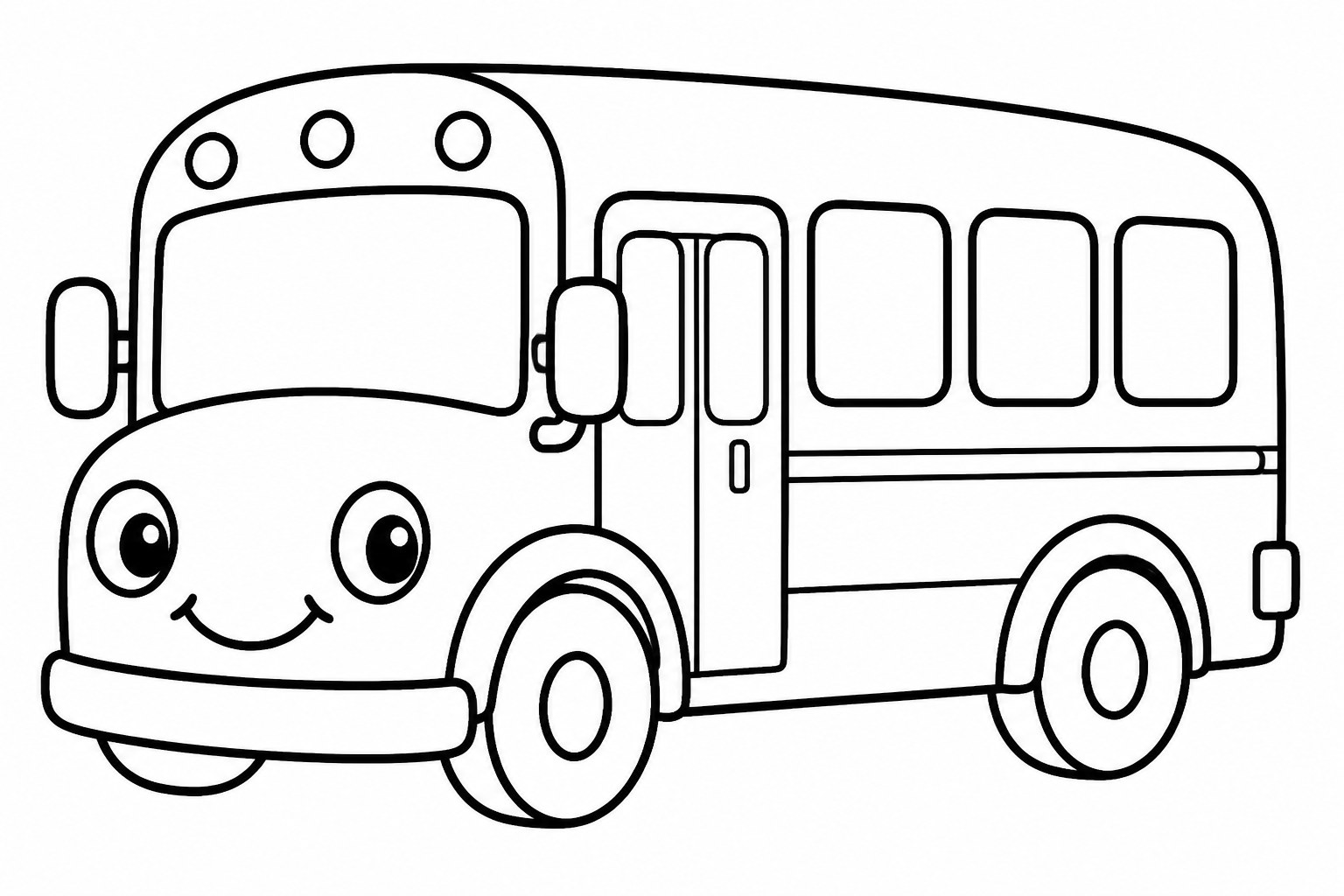 Kolorowanka autobus szkolny do druku dla dzieci