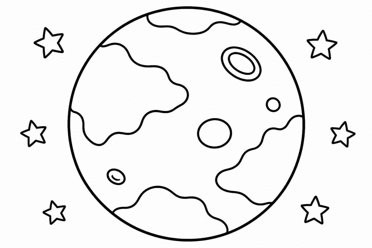 Kolorowanka planeta mars do druku dla dzieci