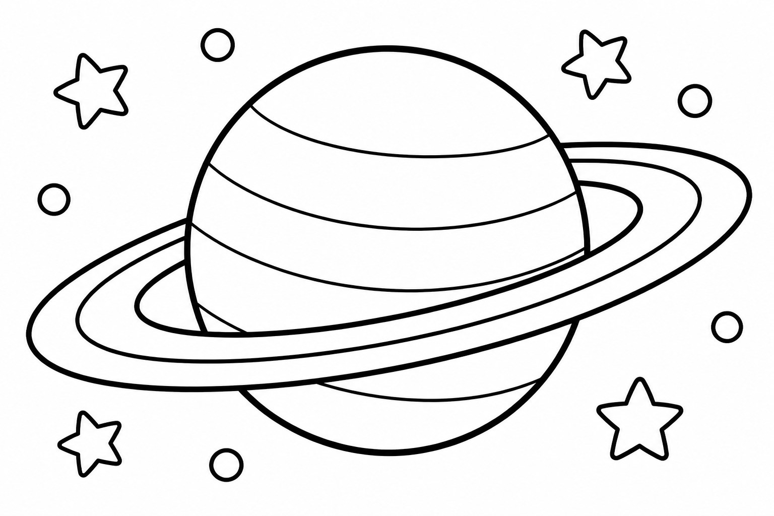 Kolorowanka planeta saturn do druku dla dzieci