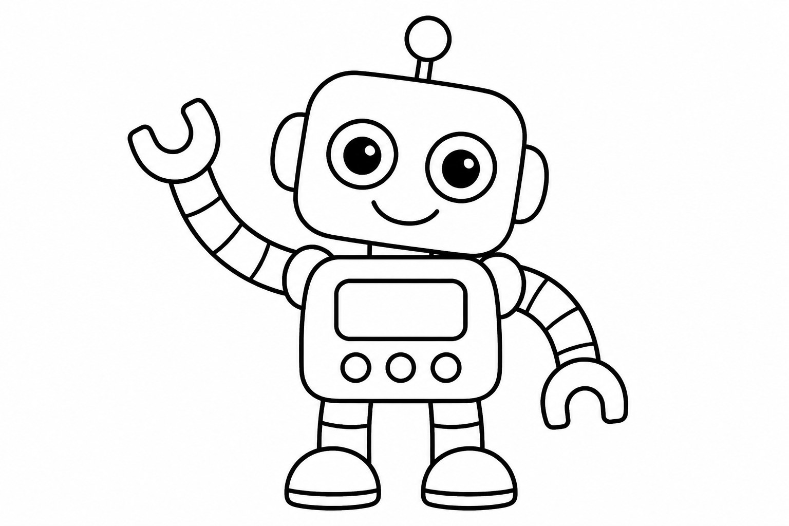 Kolorowanka robot przyjaciel do druku dla dzieci