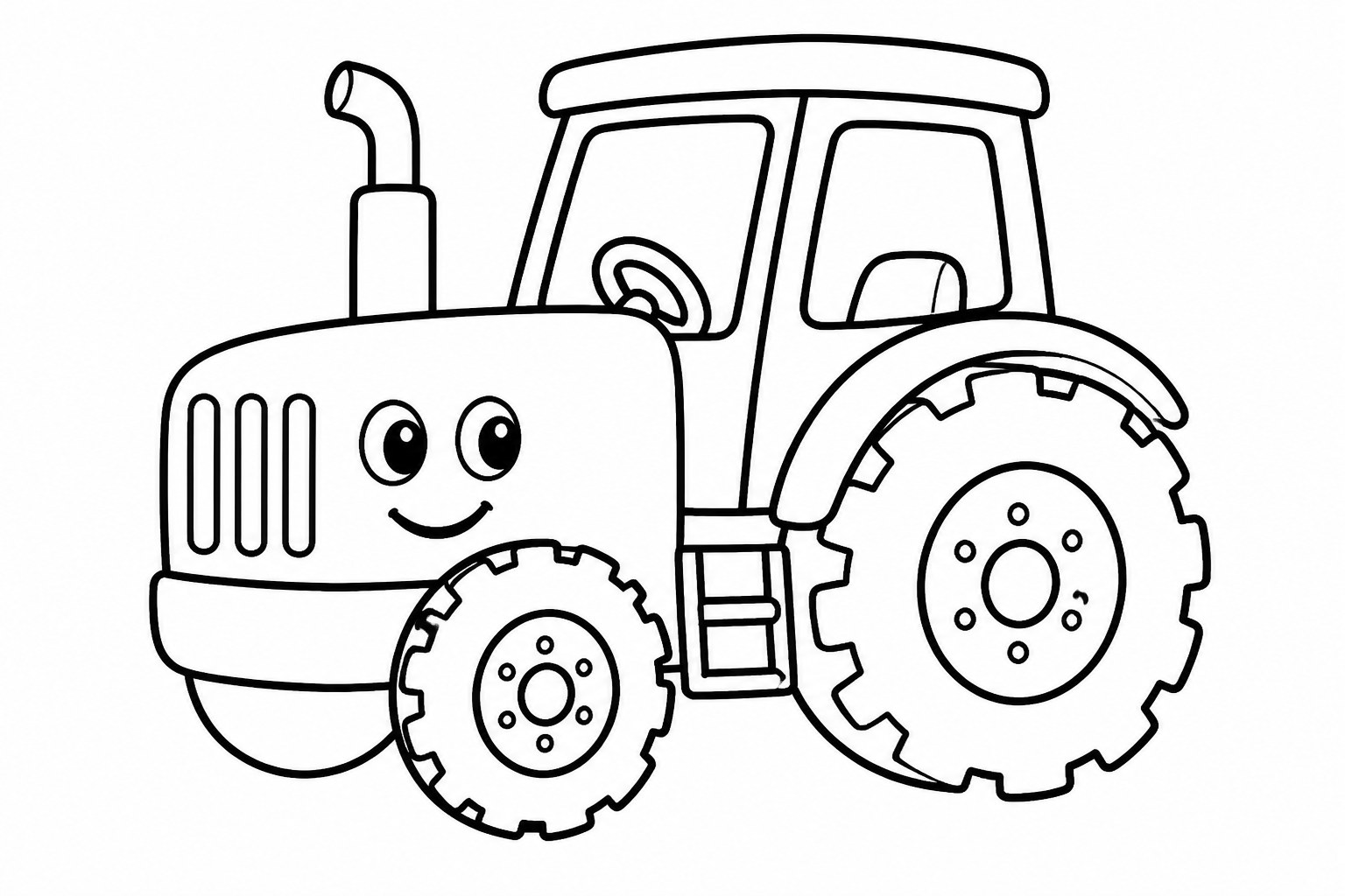 Kolorowanka traktor do druku dla dzieci