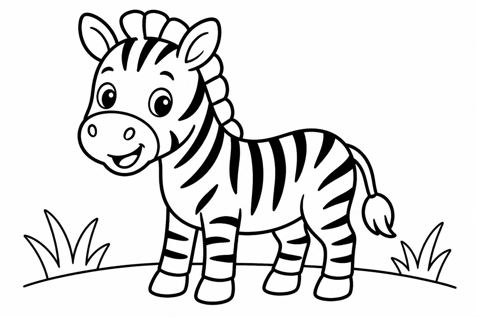 Kolorowanka zebra do druku dla dzieci